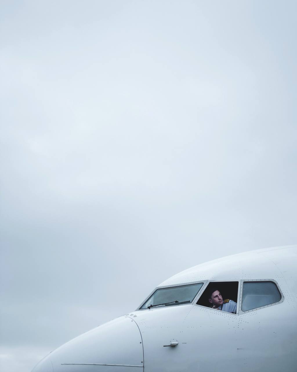 a person in a plane
